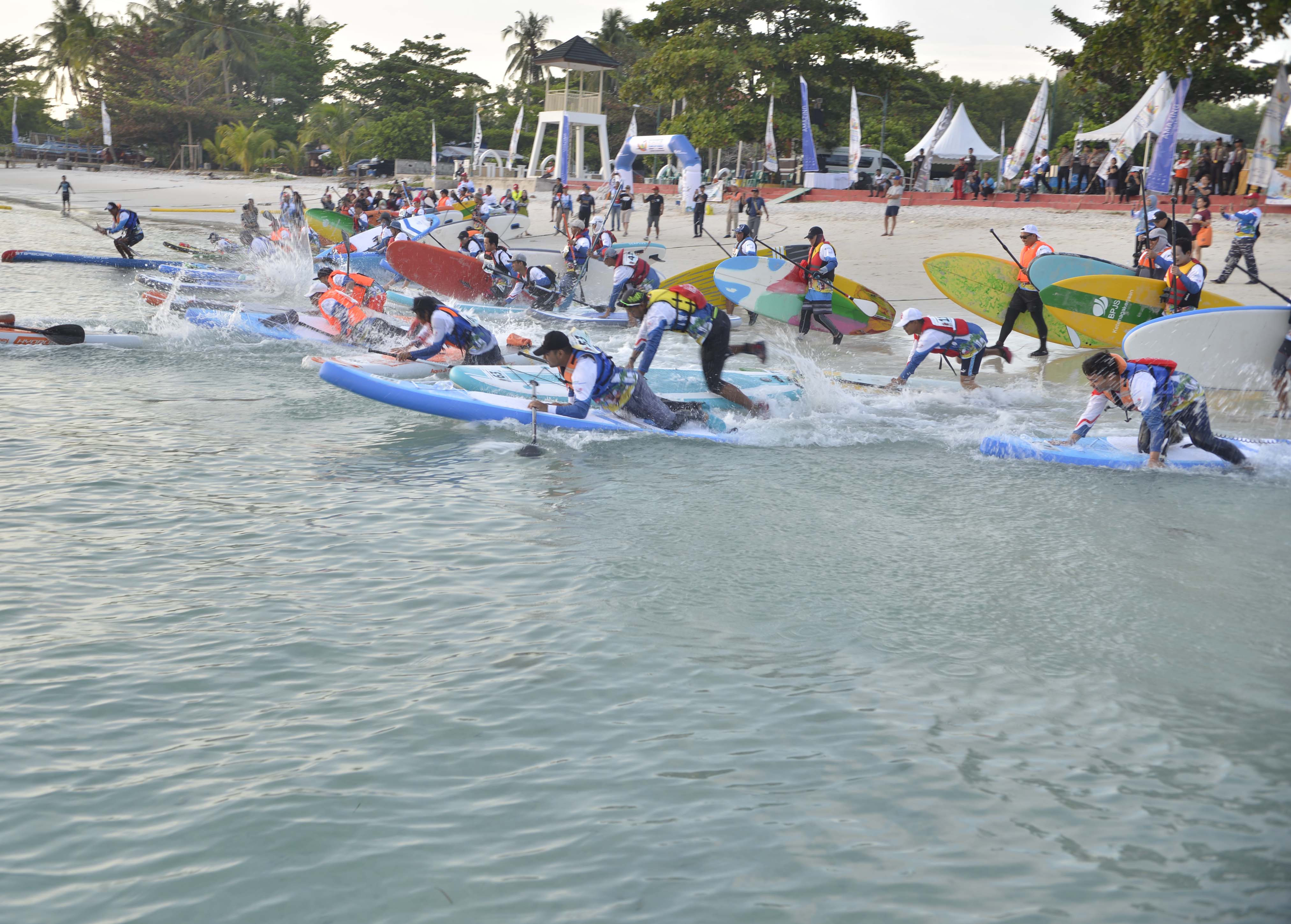 Perhelatan Belitung Geopark International Stand Up Paddle Dan Kayak Marathon 2019