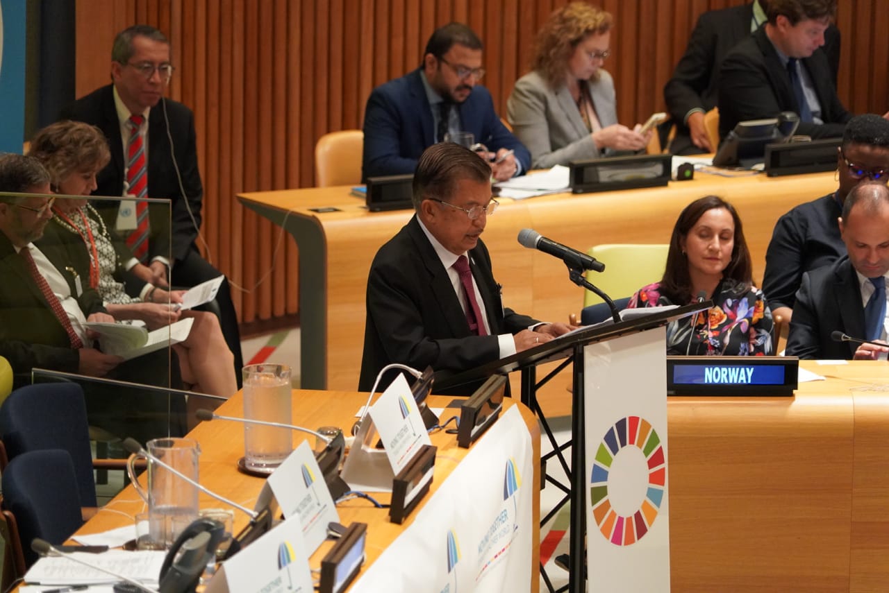 Wakil Presiden Jusuf Kalla saat berpidato di PBB