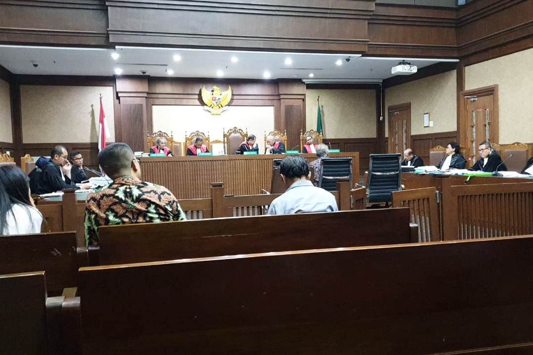 Sidang mendengarkan keterangan terdakwa Mantan Dirut PLN Sofyan Basyir.