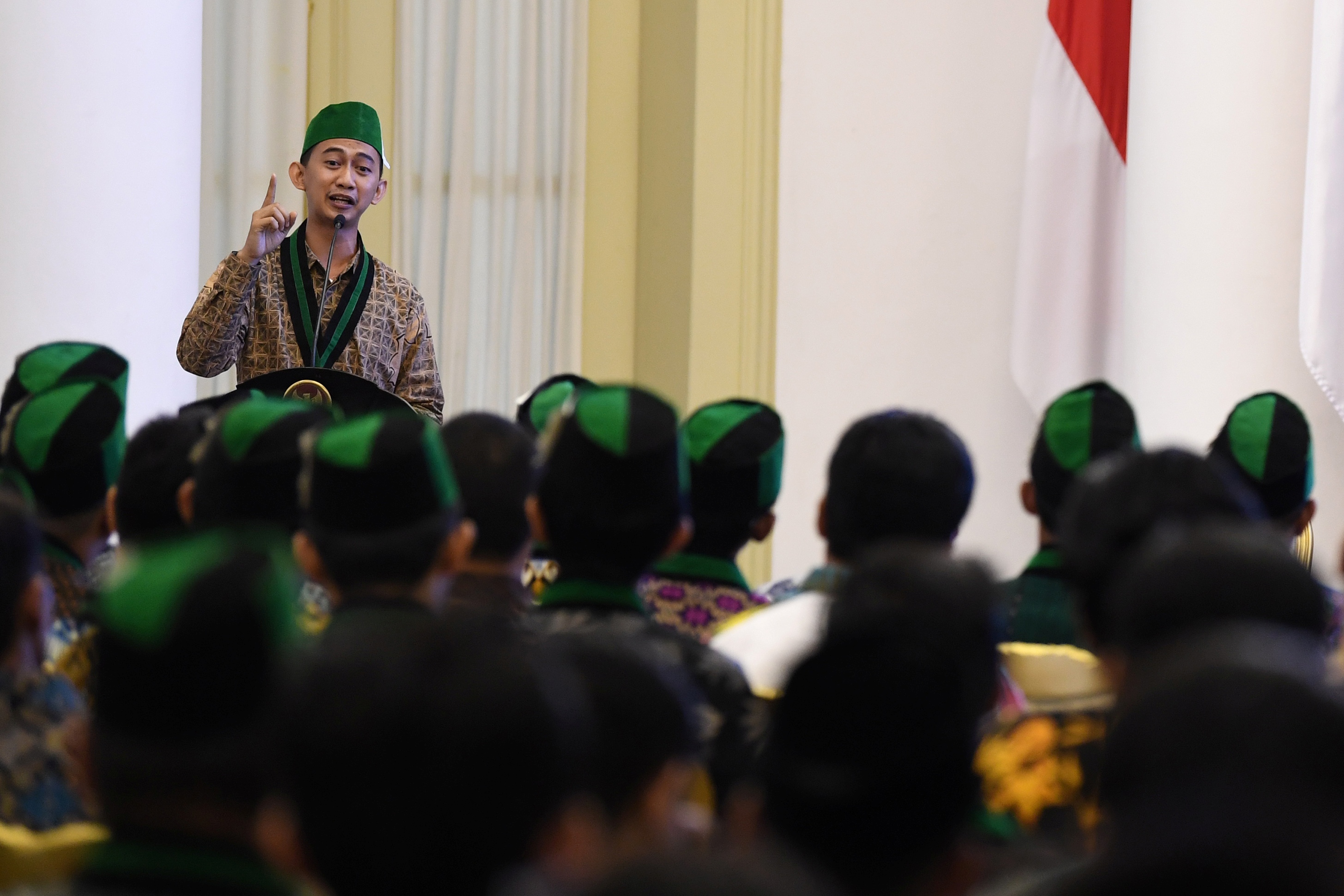 Ketua Umum Pengurus Besar Himpunan Mahasiswa Islam (PB HMI) R Saddam Al Jihad