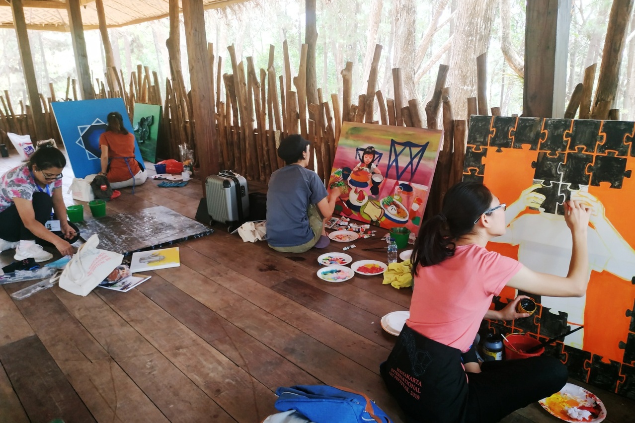 Seniman Asal 17 Negara Ramaikan Yogyakarta International Art festival 2019.