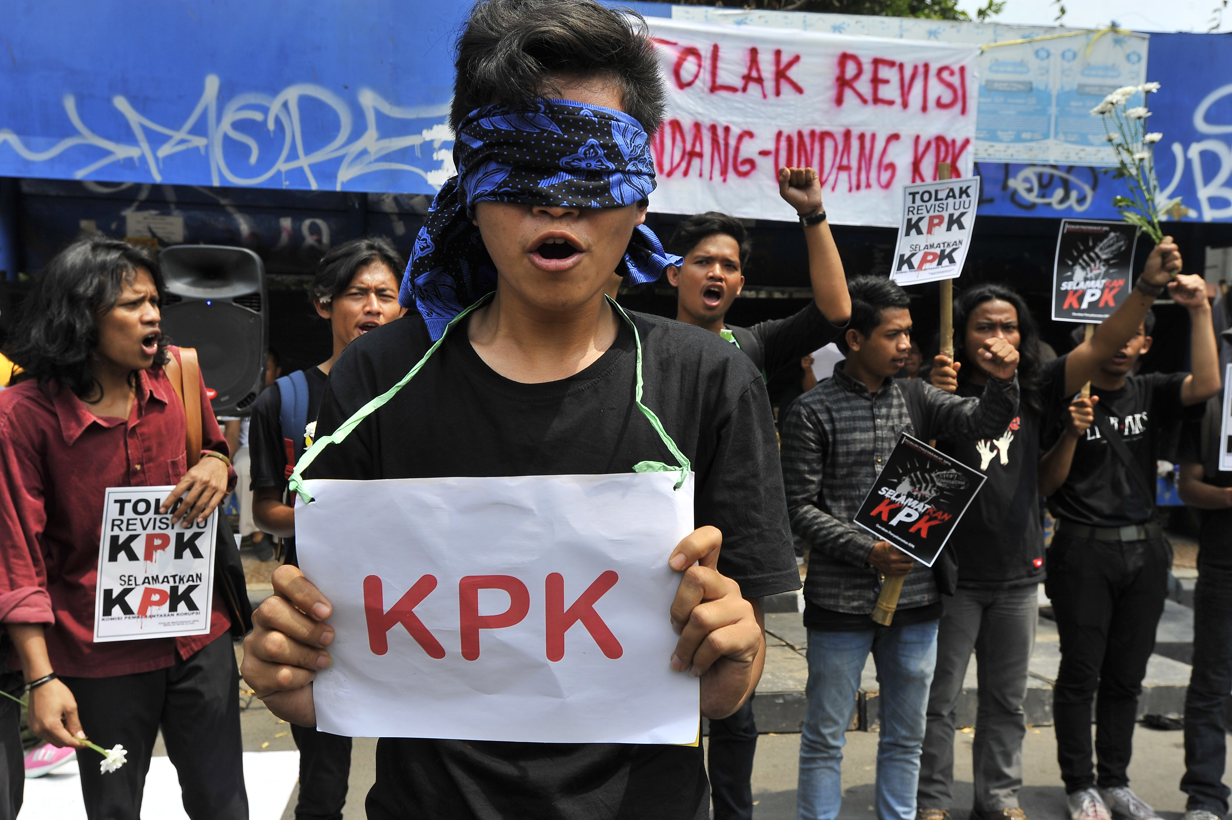 Aksi tolak revisi UU KPK