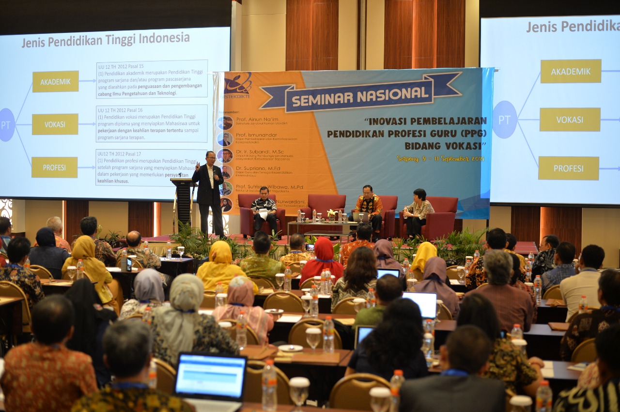 Kepala Biro Perencanaan Kemenristekdikti, Erry Ricardo Nurzal, pada seminar di Serpong, Tangerang Selatan, Selasa (10/9).