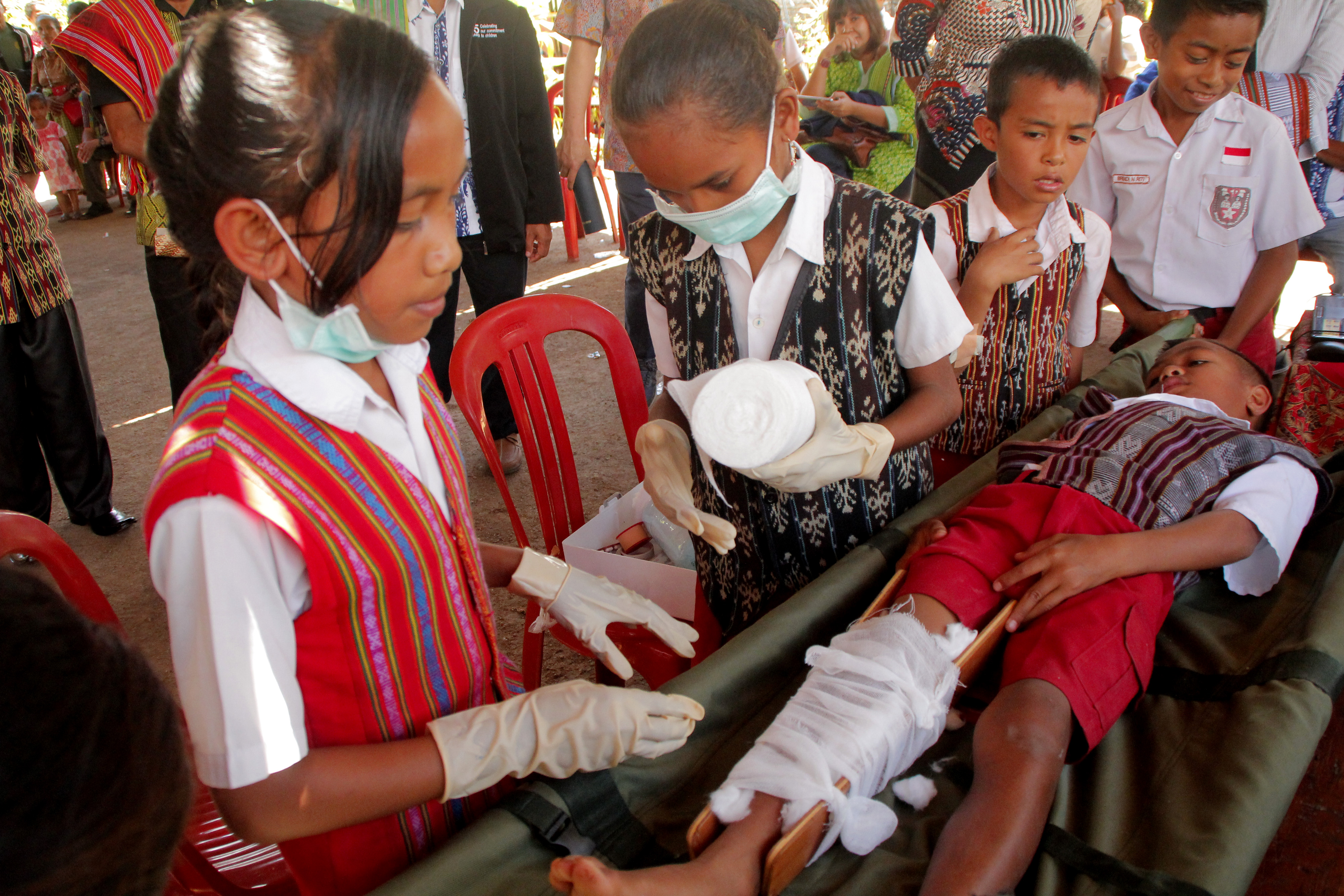 Salah satu kegiatan di sebuah sekolah dasar di Nusa Tenggara Timur.