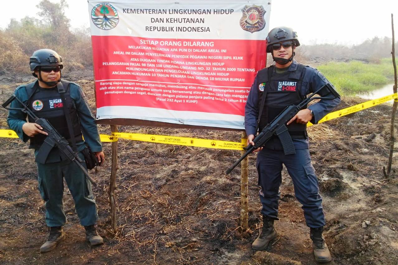 KLHK Segel Lokasi Kebakaran Lahan Milik 9 Perusahaan di Kalteng