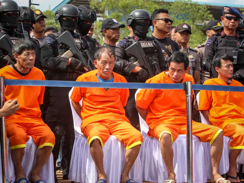 Empat WN China yang di vonis Hukuman Mati.