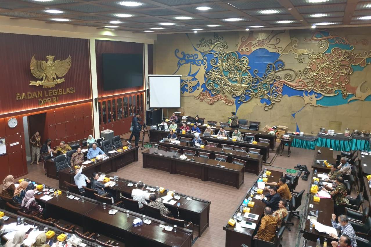 Rapat Badan Legislasi DPR membahas RUU MD3, Jumat (14/9).