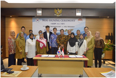 PT Posco Indonesia Inti dan KSU Srikandi melakukan nota kesepahaman. 