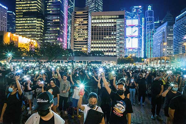 Demonstrasi antipemerintah di Hong Kong