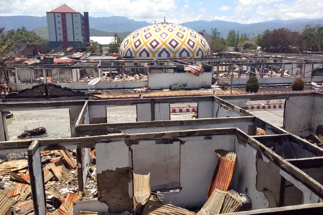 Suasana pascakerusuhan di Wamena
