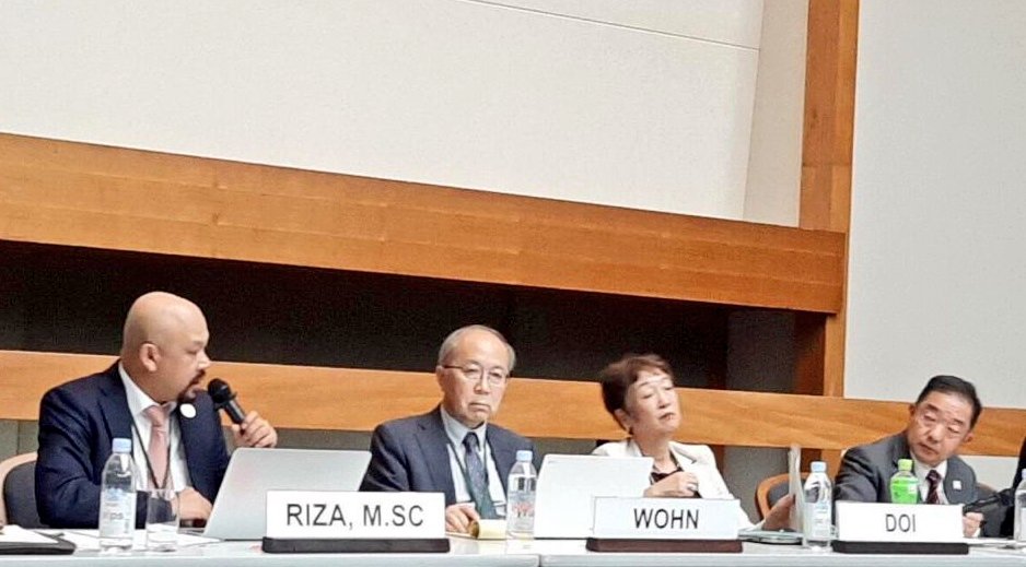 Kepala BPPT Hammam Riza (paling kiri) menjadi pembicara dalam pertemuan Science and Technology Forum 2019 di Kyoto, Jepang, Selasa (8/10)