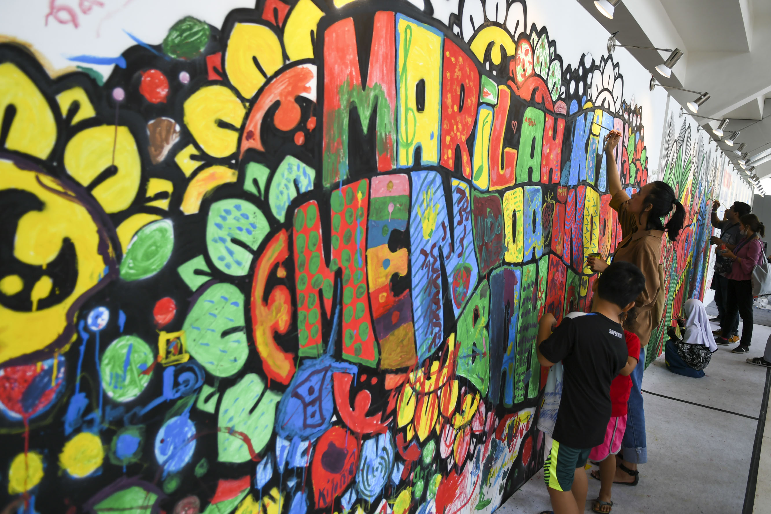 Salah satu mural di Pekan Kebudayaan Nusantara 2019