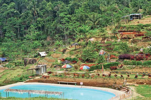 Objek wisata: Pemandangan objek wisata Pagubugan di Kecamatan Kedungbanteng, Kabupaten Banyumas, Jawa Tengah