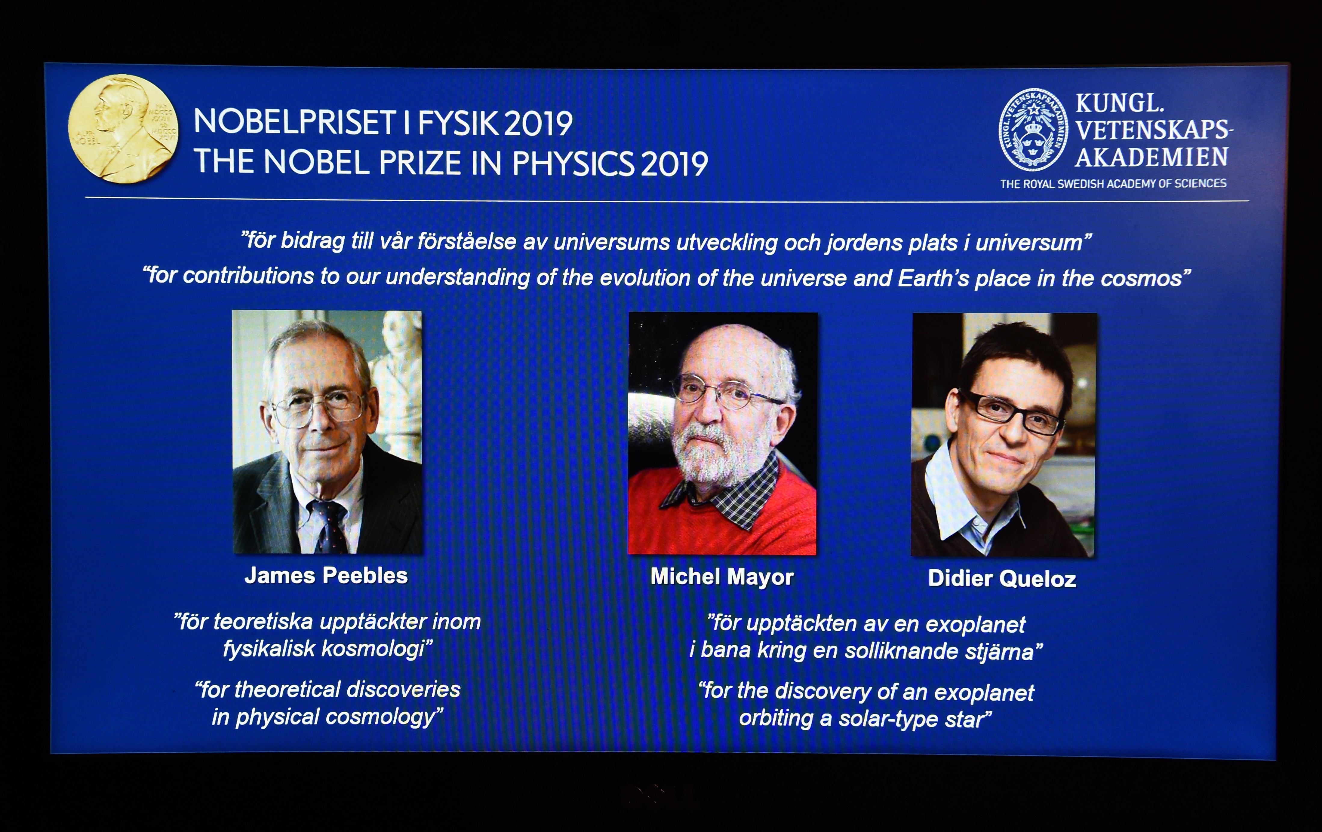 Trio Ahli Kosmologi Menangi Penghargaan Nobel Fisika 2019
