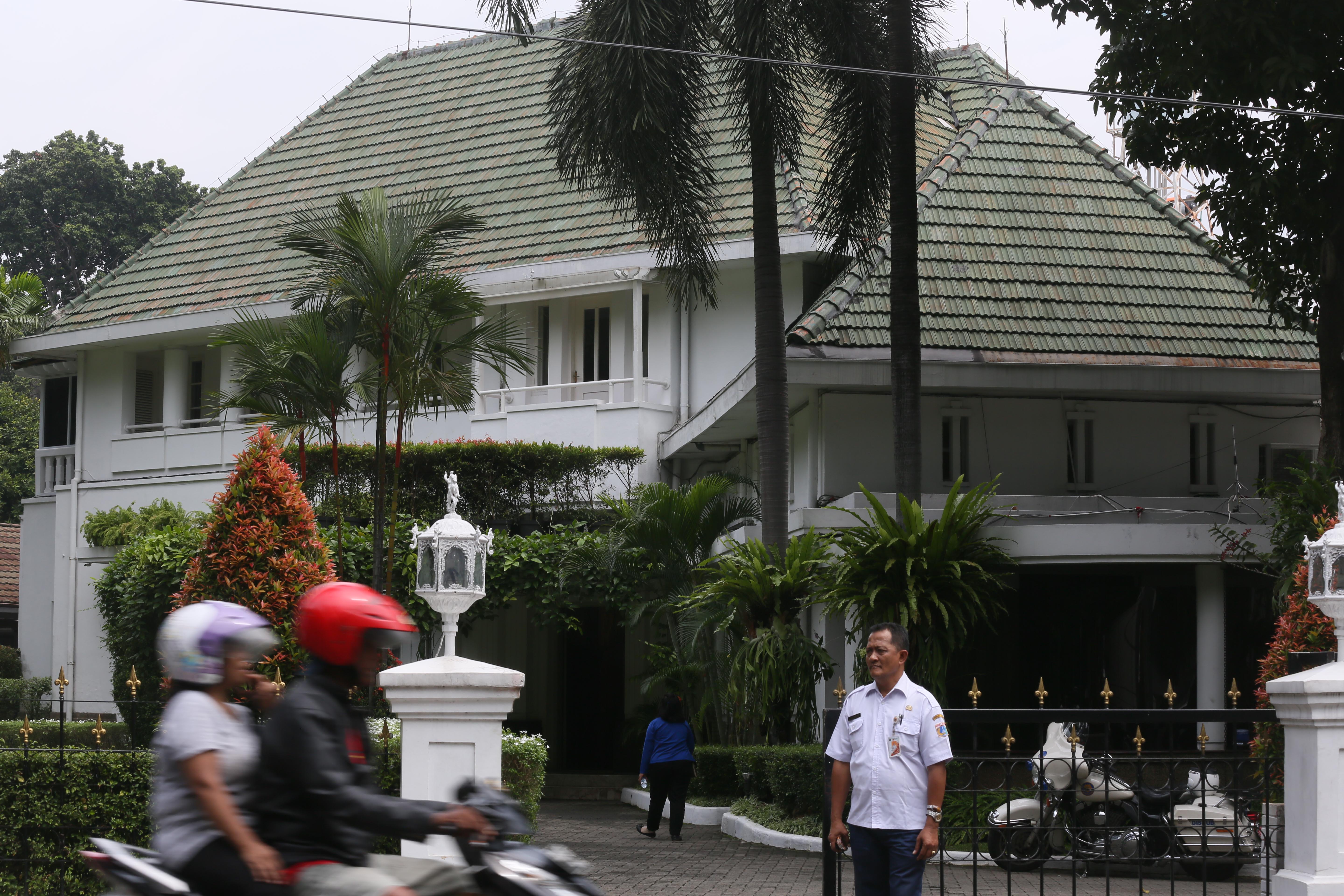 Rumah Dinas Gubernur DKI Jakarta di kawasan Menteng, Jakarta Pusat.