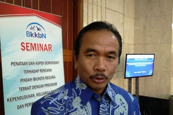 Sekretaris Utama BKKBN Nofrijal memberikan keterangan usai menghadiri acara seminar terkait pemindahan ibu kota baru di Jakarta 