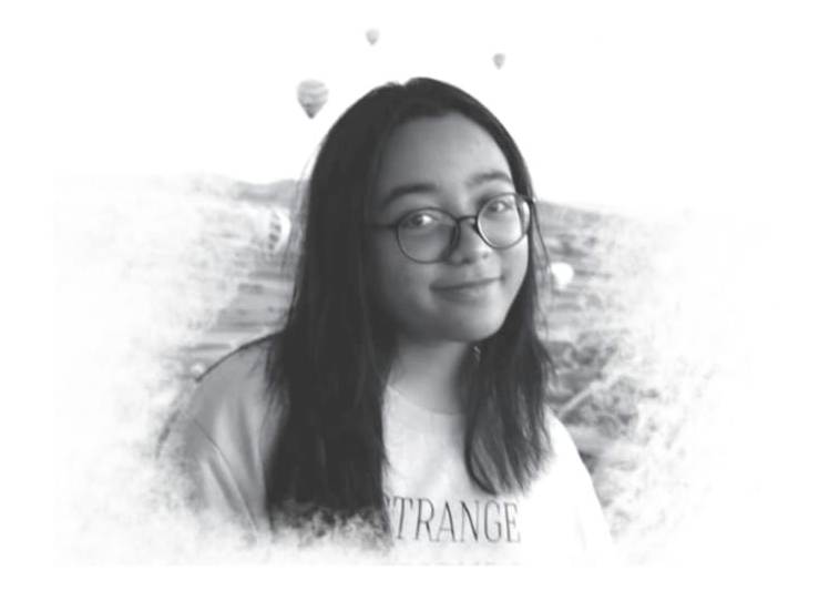 Kanaya N Ozora, 14, penulis novel berbahasa Inggris 'Najima'.