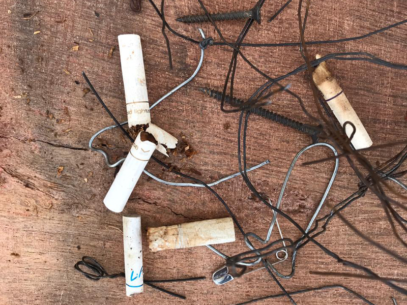 Sampah yang dikumpulkan PB PASI dari Stadion Madya, GBK, Jakarta