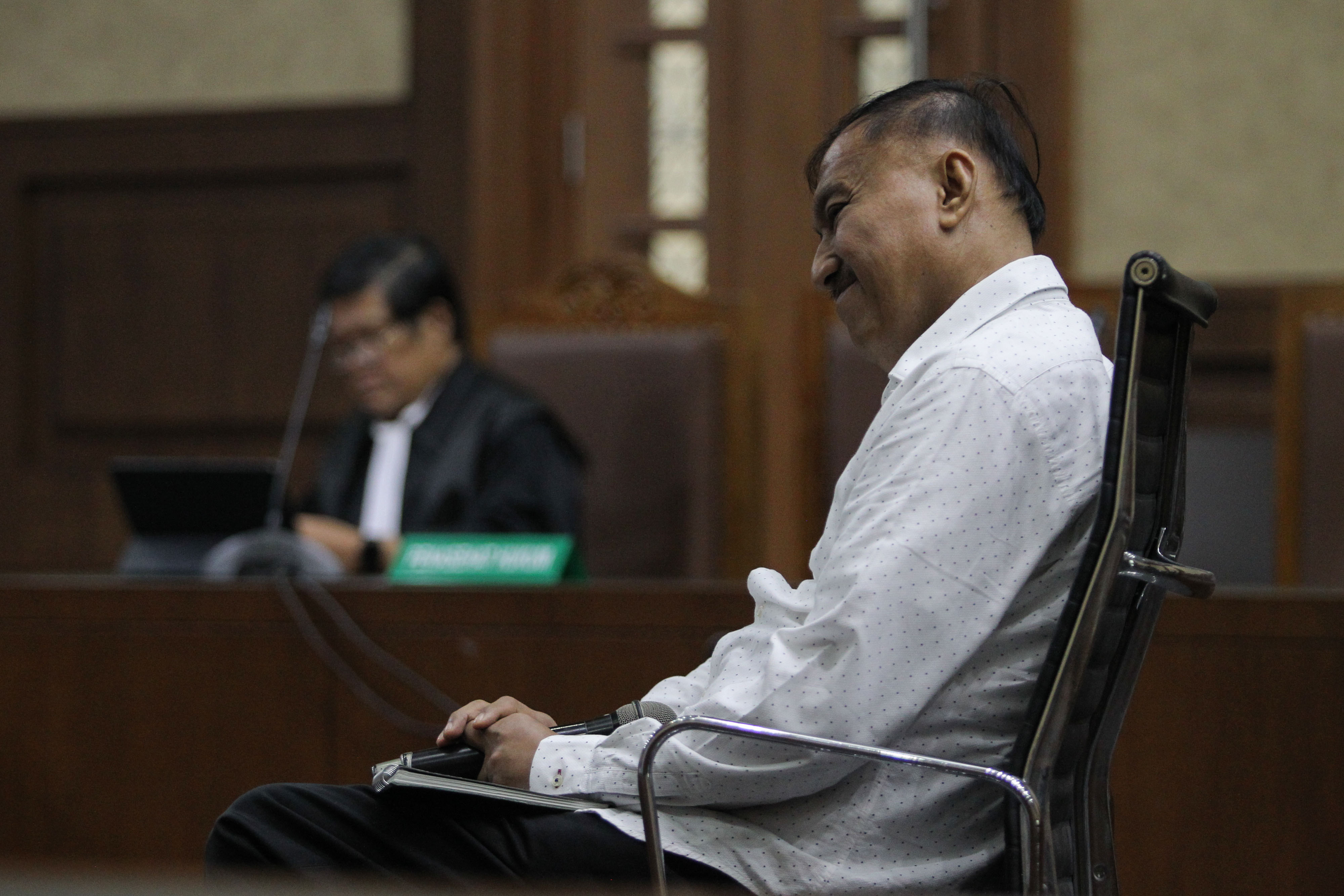 Markus Nari, terdakwa kasus dugaan korupsi pengadaan Kartu Tanda Penduduk (KTP) berbasis elektronik atau e-KTP