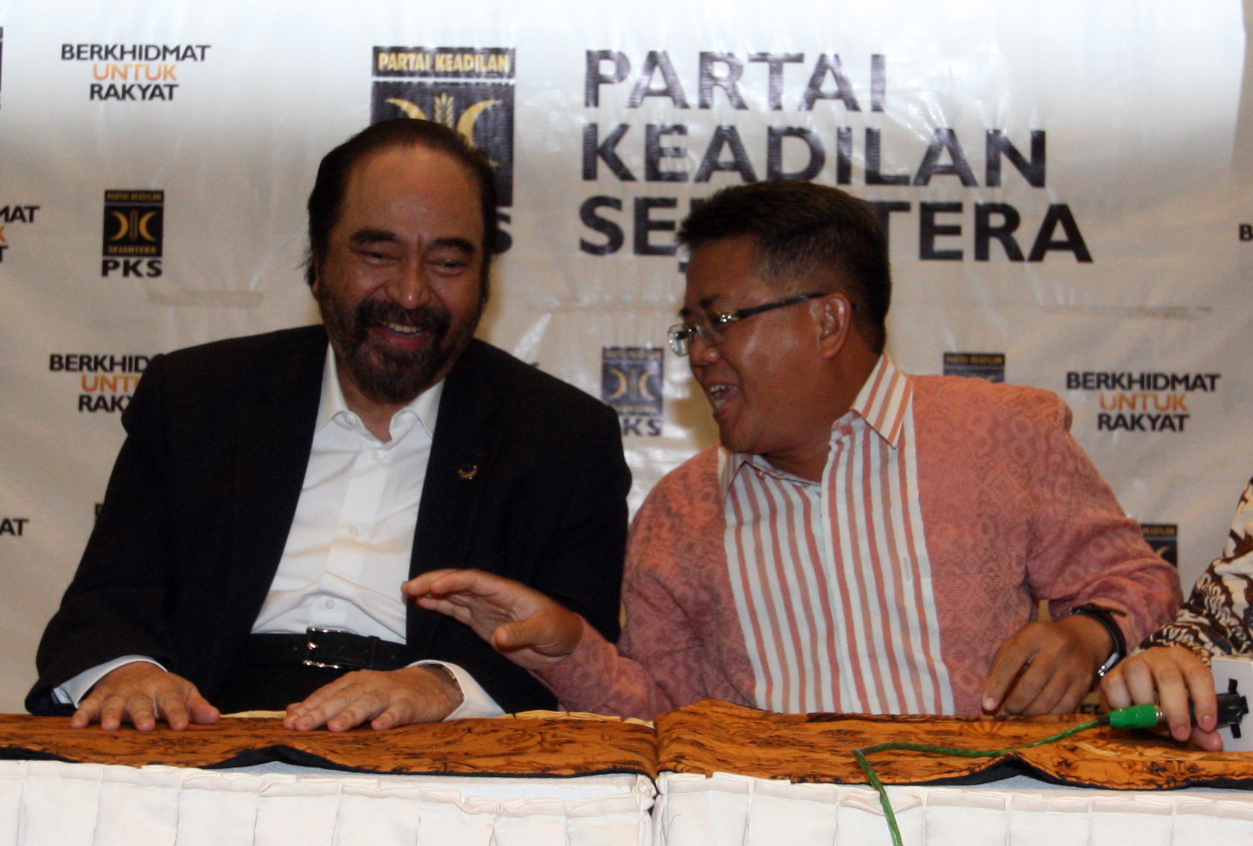 Pertemuan Ketua Umum Partai NasDem Surya Paloh dengan Presiden PKS Sohibul Iman