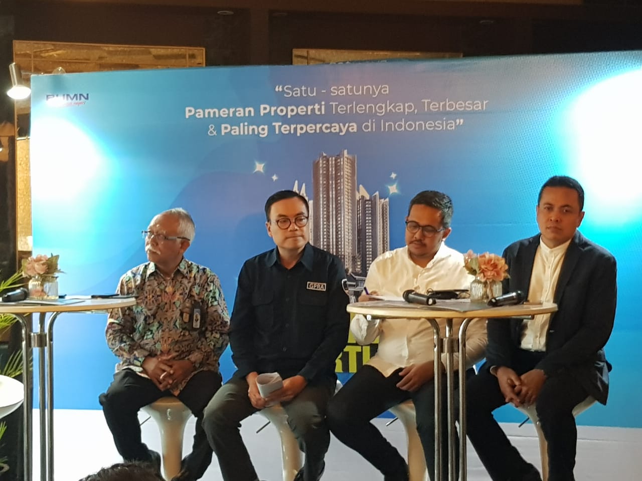 Jumpa pers Indonesia Properti Expo 2019 di Jakarta, Rabu (23/10). 
