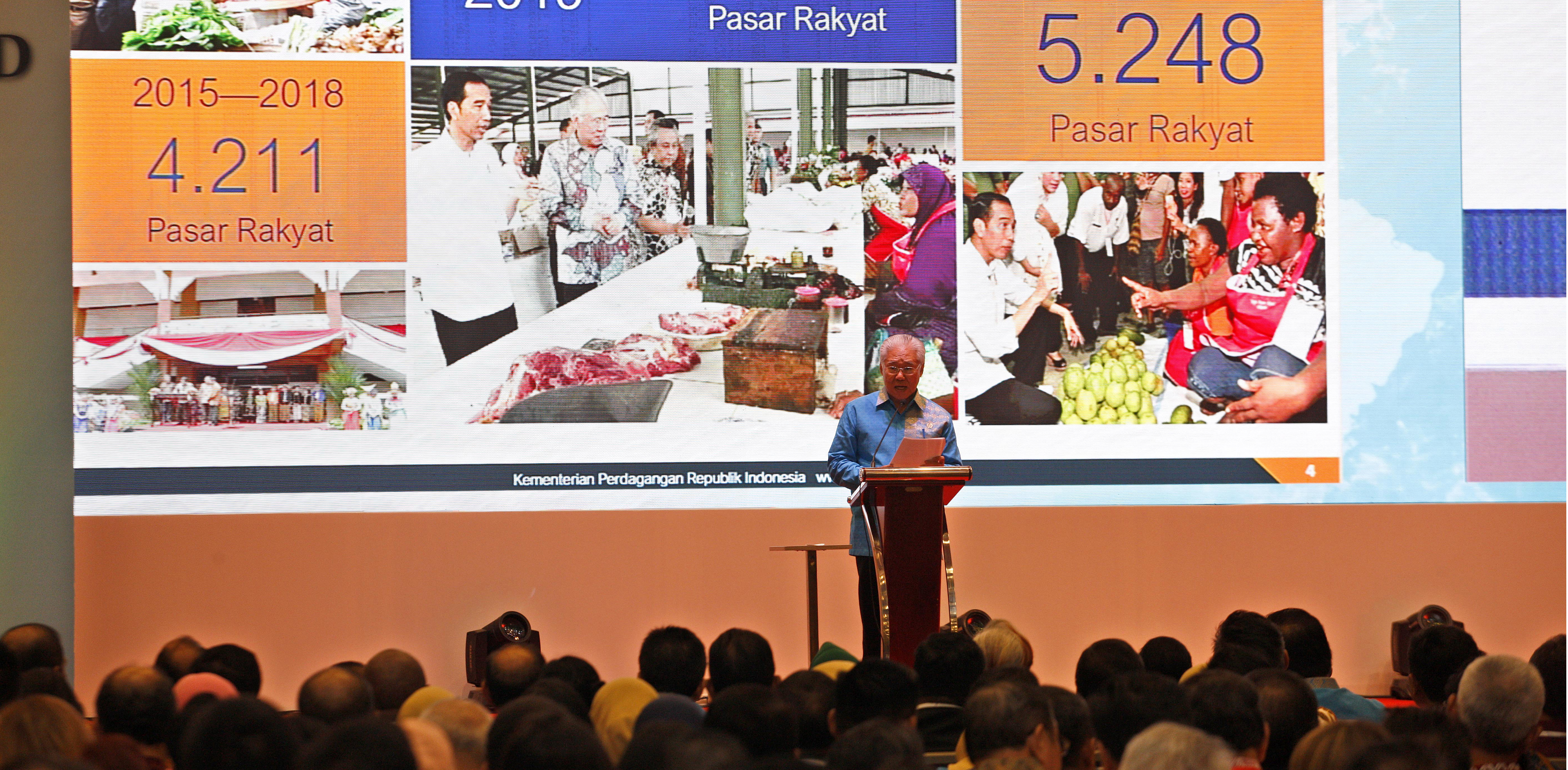 Menteri Perdagangan Enggartiasto Lukita saat membuka Trade Expo Indonesia 2019