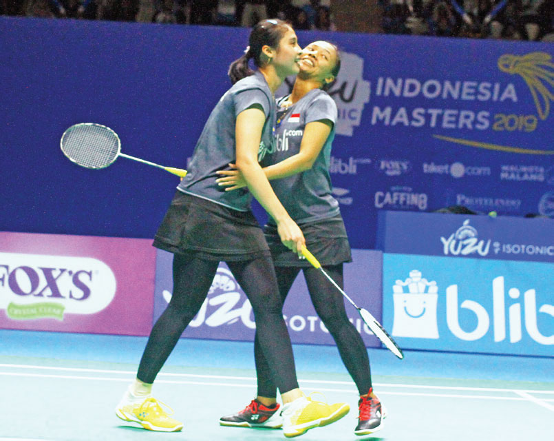 Pasangan ganda putri Della Destiara Haris/Rizki Amelia Pradipta sukses merebut tiket masuk final setelah mengalahkan ganda putri Tiongkok  