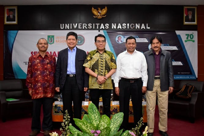 Dalam rangka Dies Natalis ke-70, Universitas Nasional menggelar serangkaian acara, termasuk seminar pada Senin (1/10).