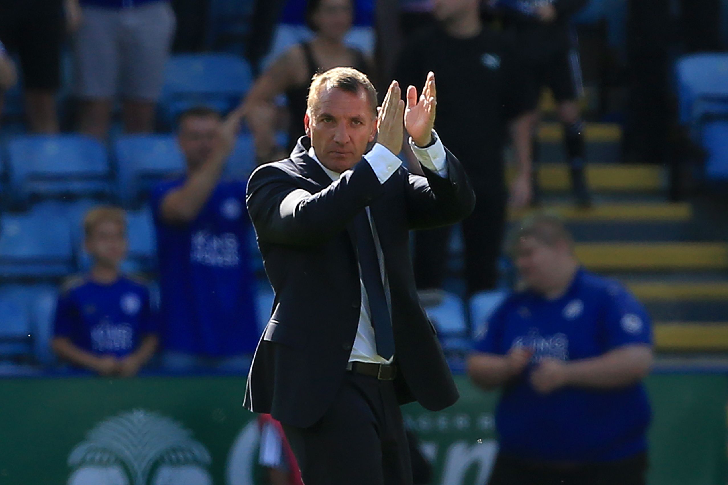 Pelatih Leicester City, Brendan Rodgers.