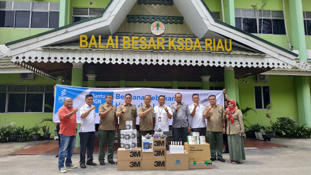 PGN Bantu Korban Kabut Asap Karhutla Riau