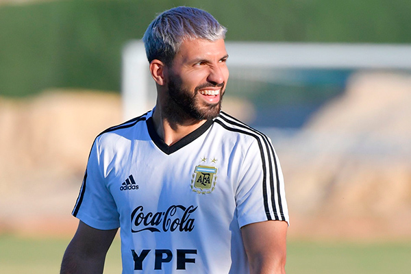 Striker Manchester City Sergio Aguero 