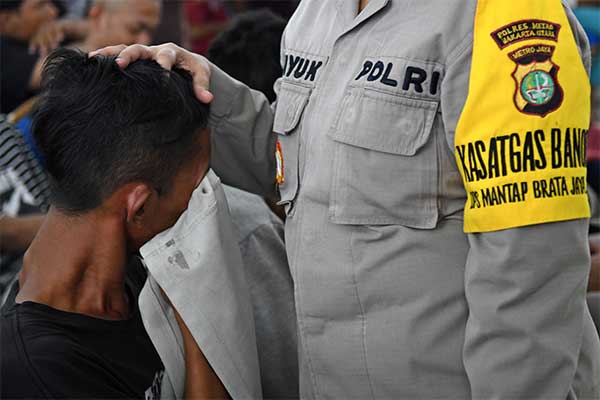 Polisi Pulangkan Siswa yang Akan Ikut Unjuk Rasa  di Mapolres Jakarta Utara, Jakarta, Rabu (2/10/2019). 