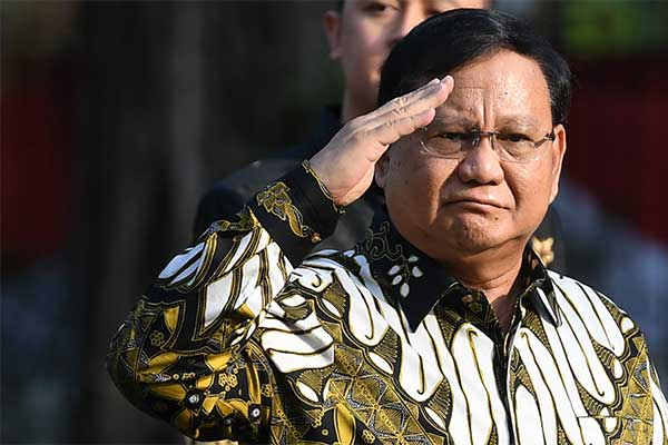 Menteri Pertahanan Prabowo Subianto 
