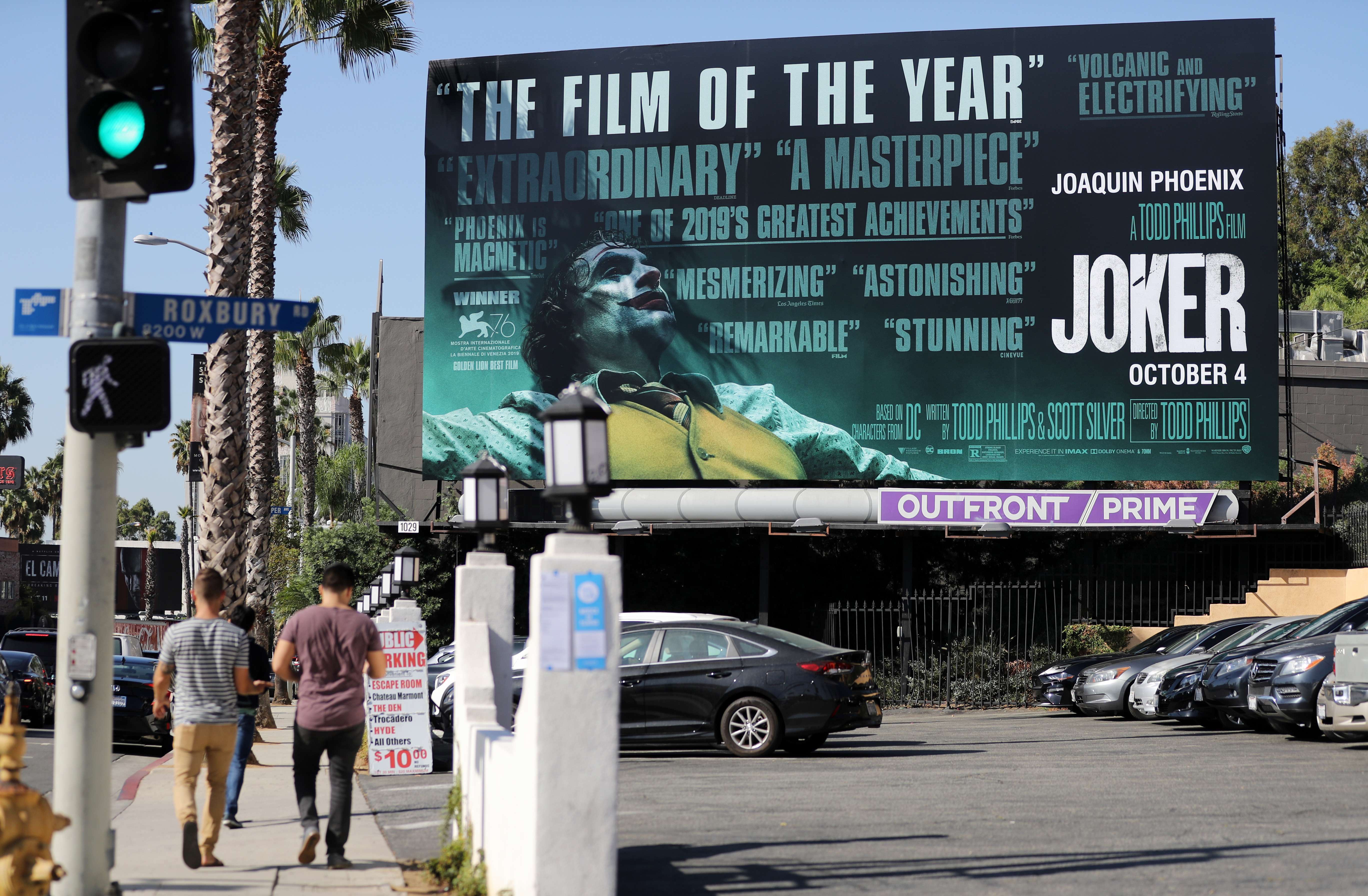 Poster film Joker di West Hollywood, California