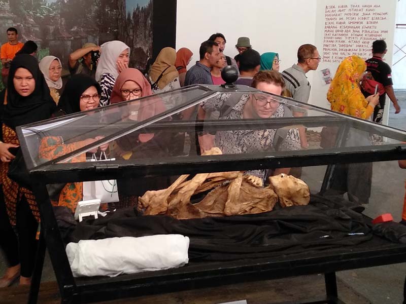 Mumi koleksi Balai Pelestarian Cagar Budaya Makassa, Sulawesi Selatan dipamerkan di PKN 2019.