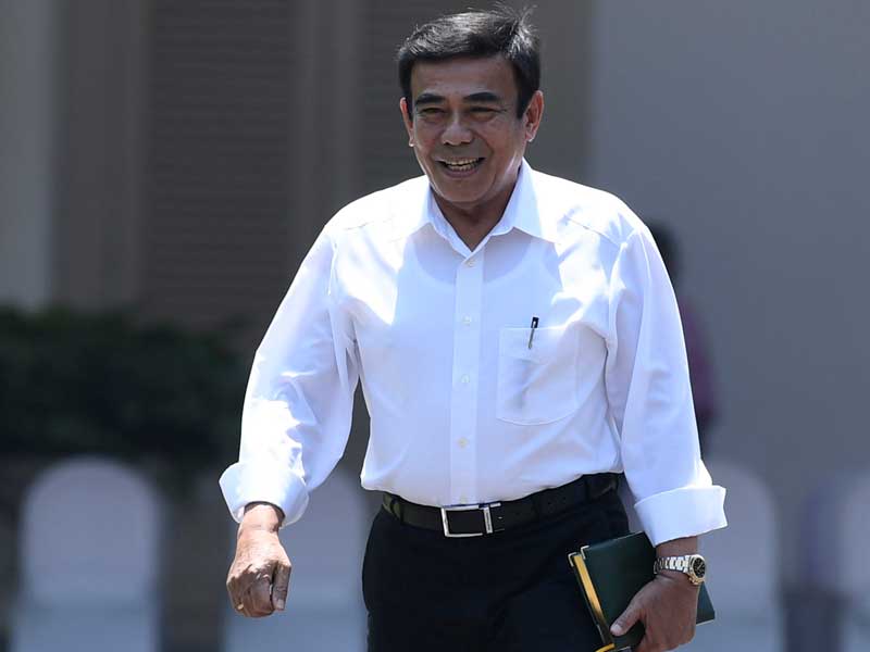 Mantan Wakil Panglima TNI Jenderal TNI (Purn) Fachrul Razi tiba di Kompleks Istana Kepresidenan di Jakarta, Selasa (22/10/2019).