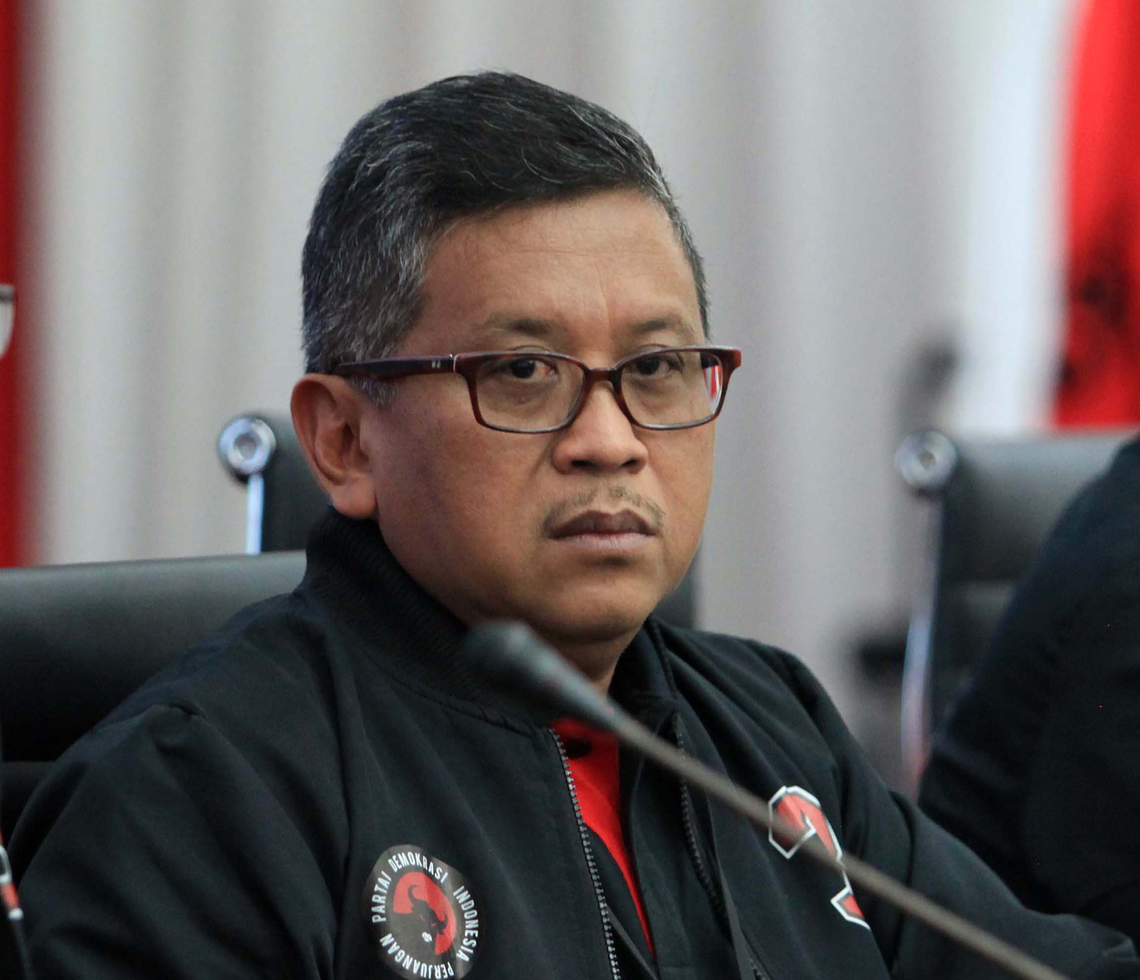 Sekjen DPP PDI Perjuangan Hasto Kristiyanto saat memberi keterangan di Jakarta. 
