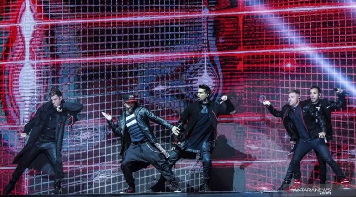 Konser Backstreet Boys di Jakarta, Sabtu (26/10).