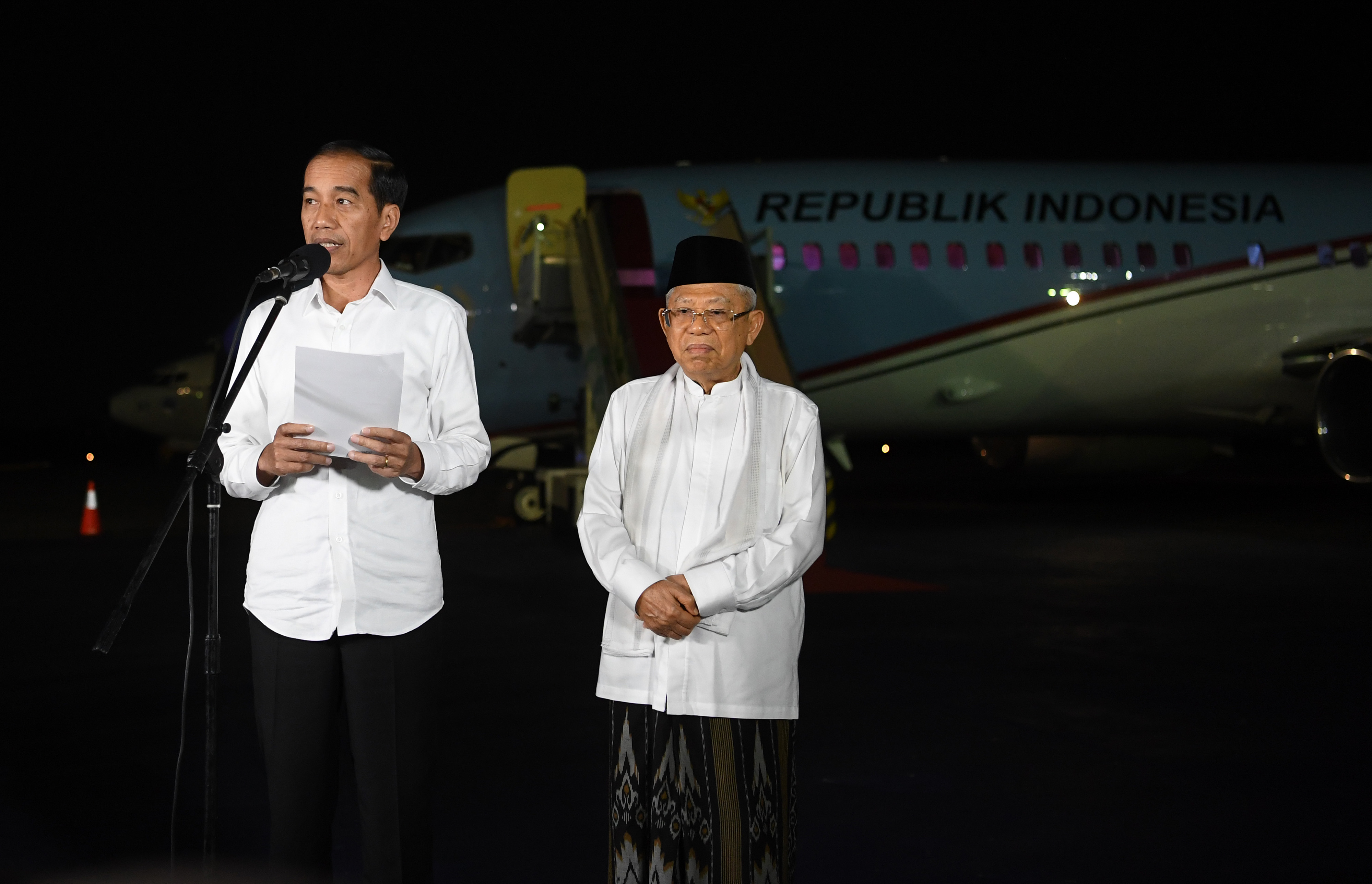 Presiden dan wakil presiden terpilih Pilpres 2019 Joko Widodo-Ma'ruf Amin