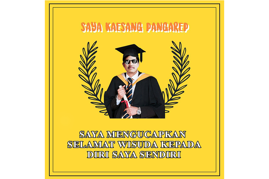 Ucapan wisuda di akun Twitter Kaesang Pangarep