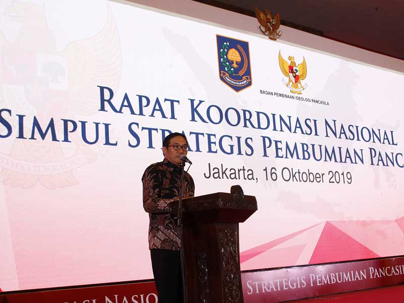 Pelaksanaan Tugas Kepala Badan Pembinaan Ideologi Pancasila (BPIP) Hariyono.