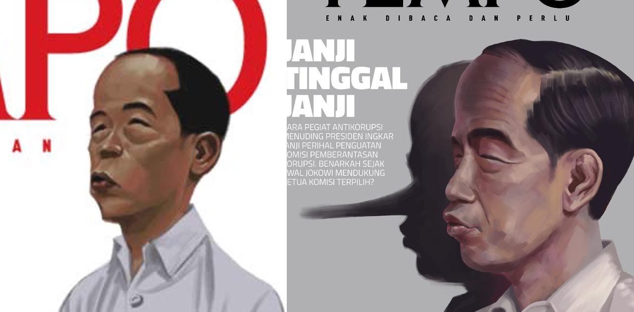 Sampul Majalah Tempo dengan gambar karikatur Presiden Jokowi