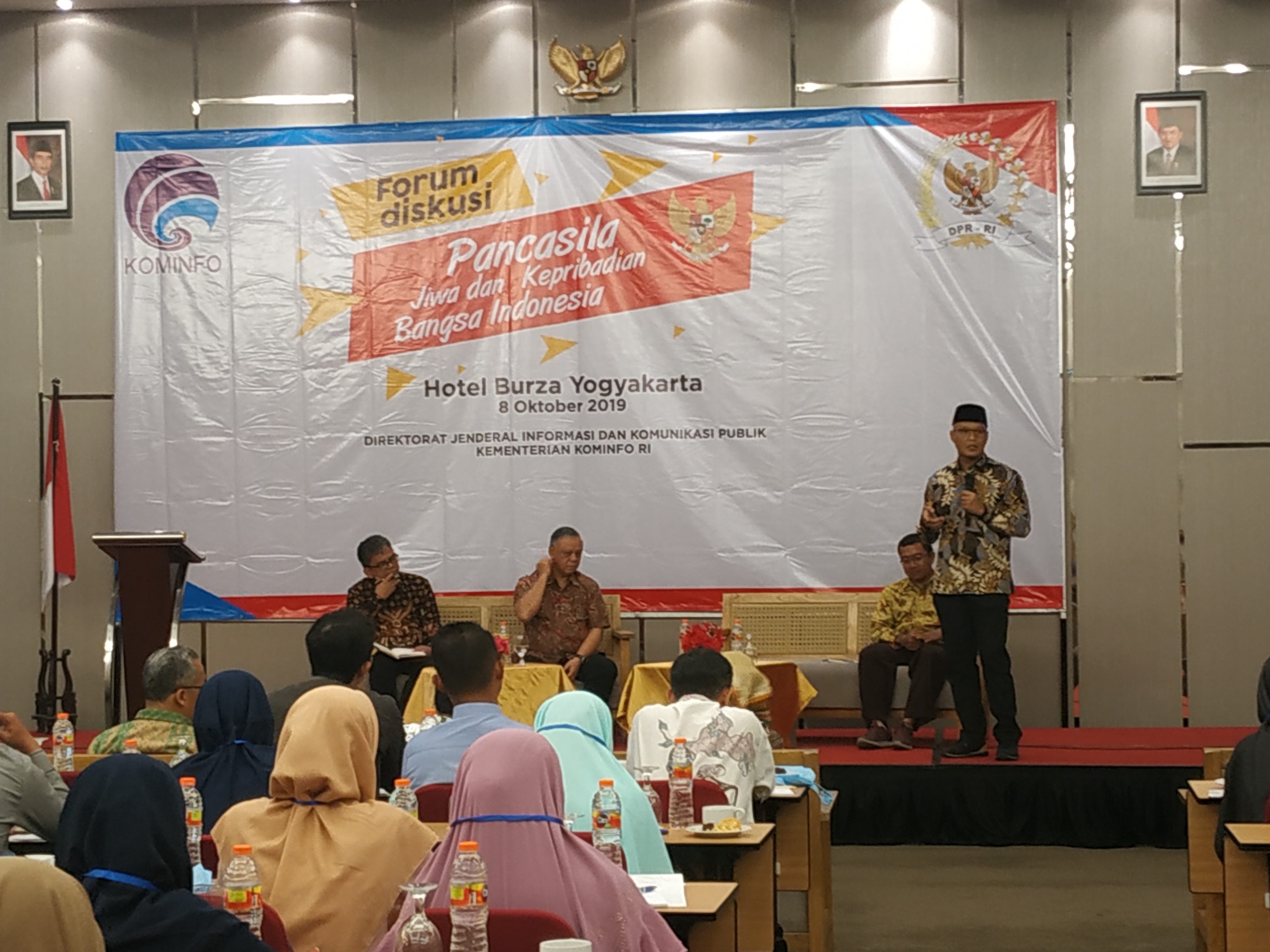 Forum diskusi Pancasila oleh Kemenkominfo dan DPR RI di Yogyakarta, Selasa (8/10).
