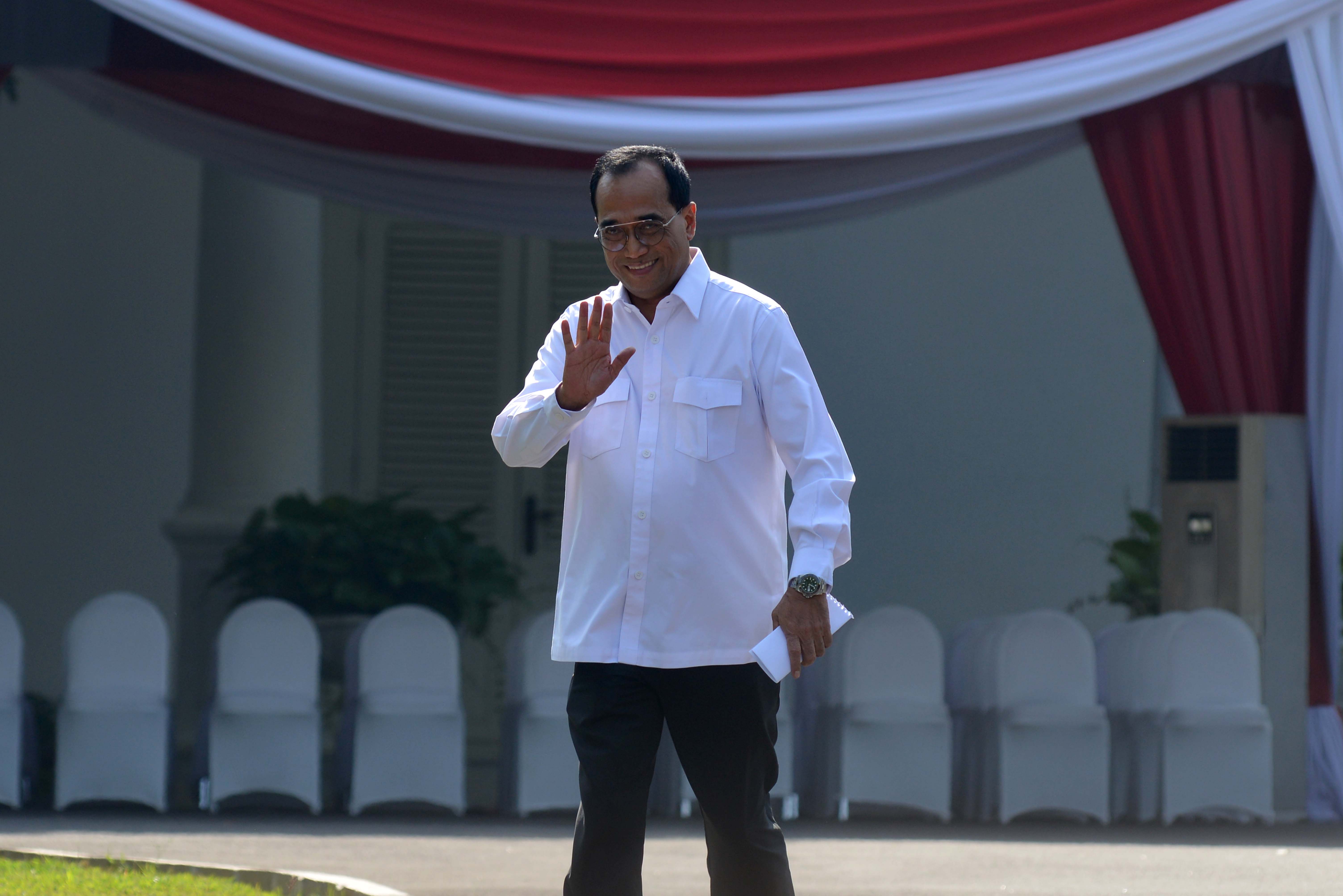 Budi Karya Sumadi memenuhi panggilan Presiden Joko Widodo di Istana Kepresidenan, Selasa (22/10).