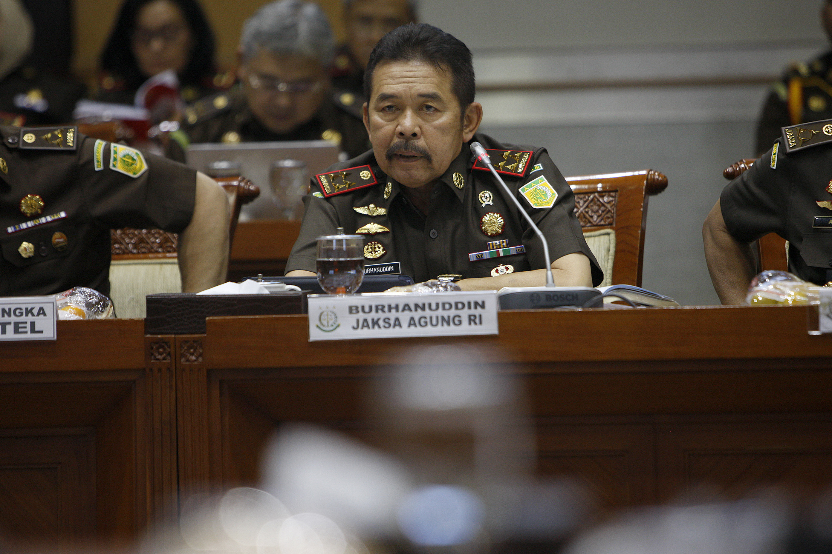  Jaksa Agung ST Burhanuddin menyampaikan pemaparan dalam rapat kerja dengan Komisi III di Gedung Nusantara II