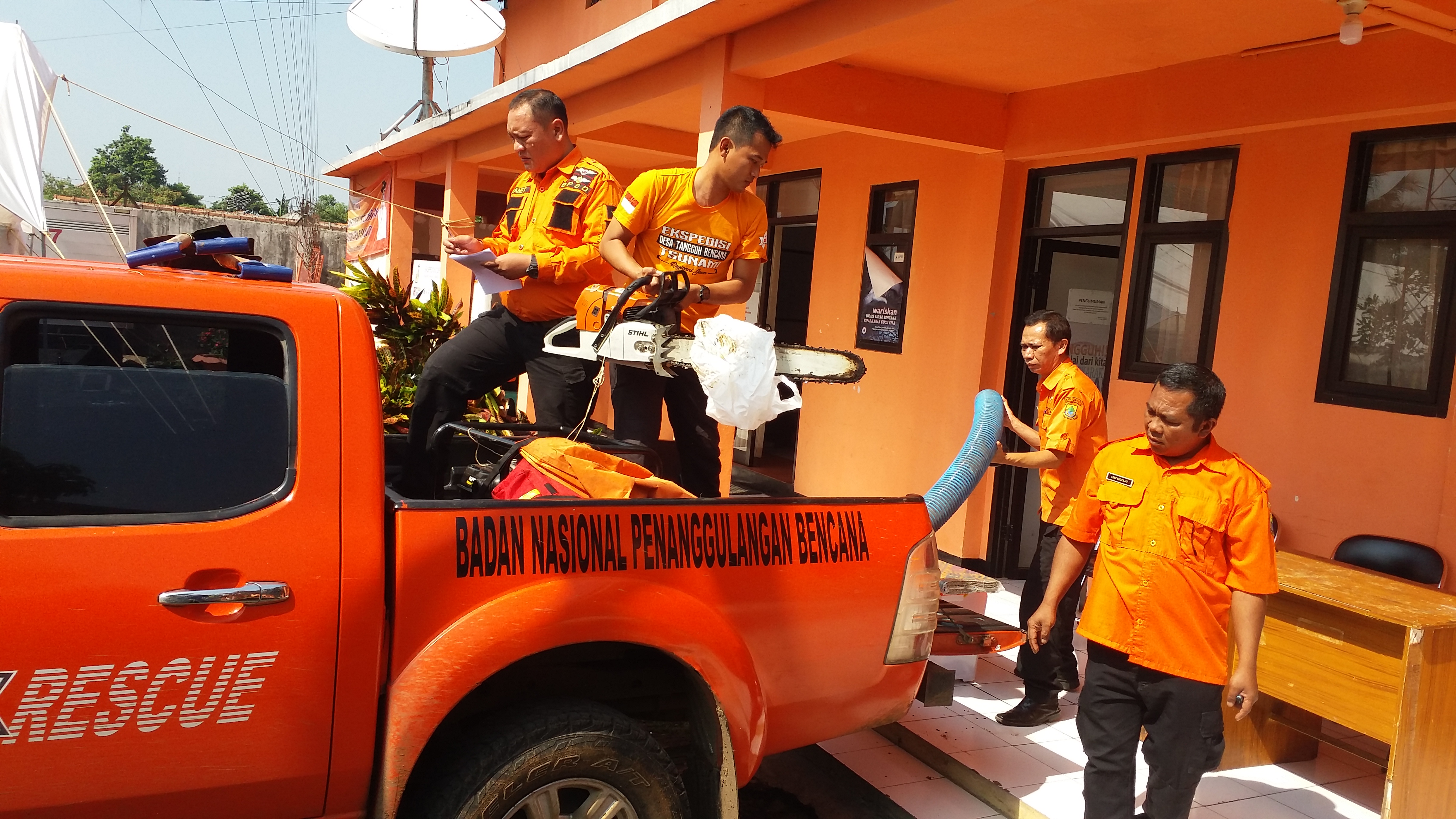 Menghadapi musim hujan tim gabungan BPBD Kabupaten Tasikmalaya siap mengantisipasi bencana hidrologi. 