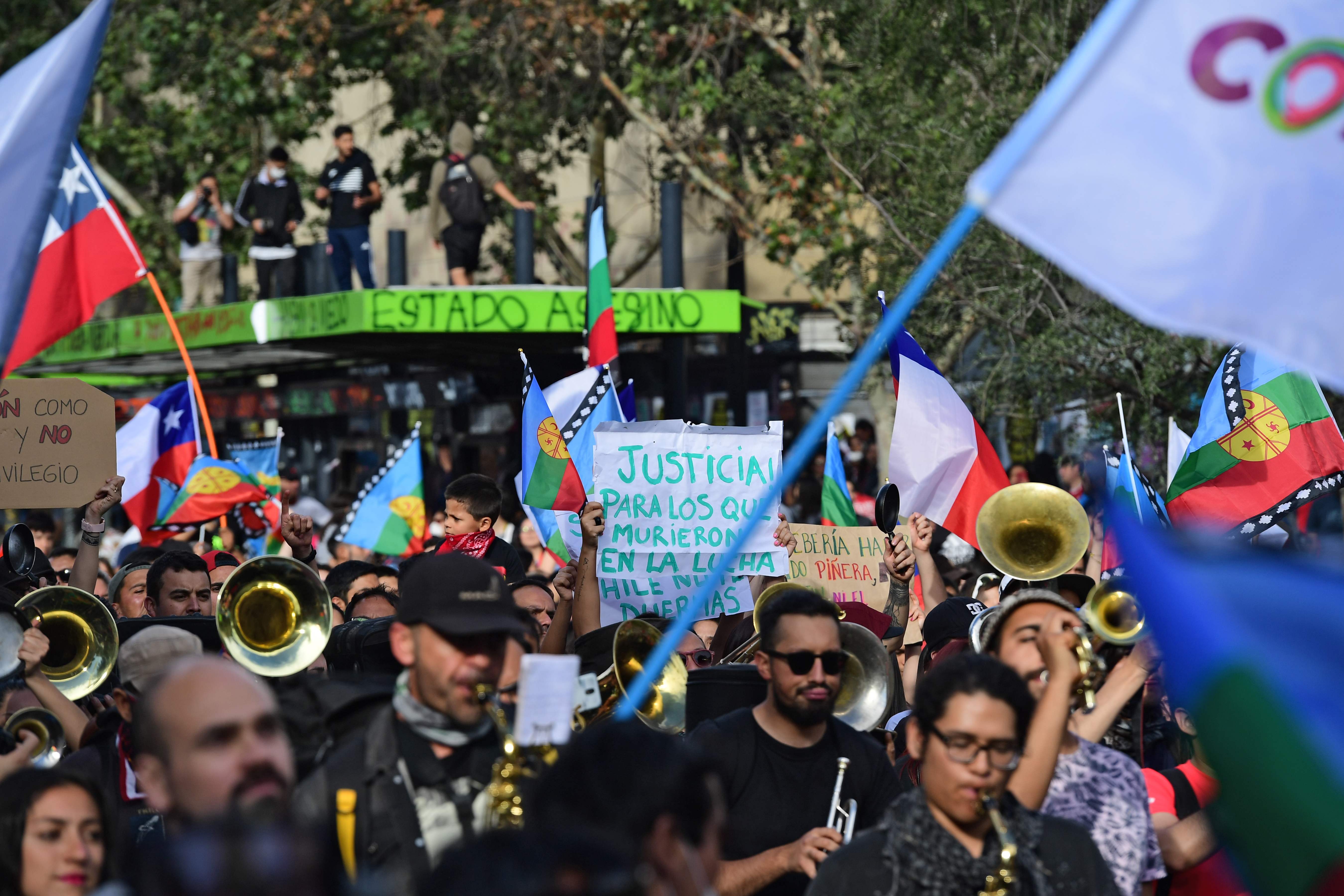 Aksi demonstrasi di Cile