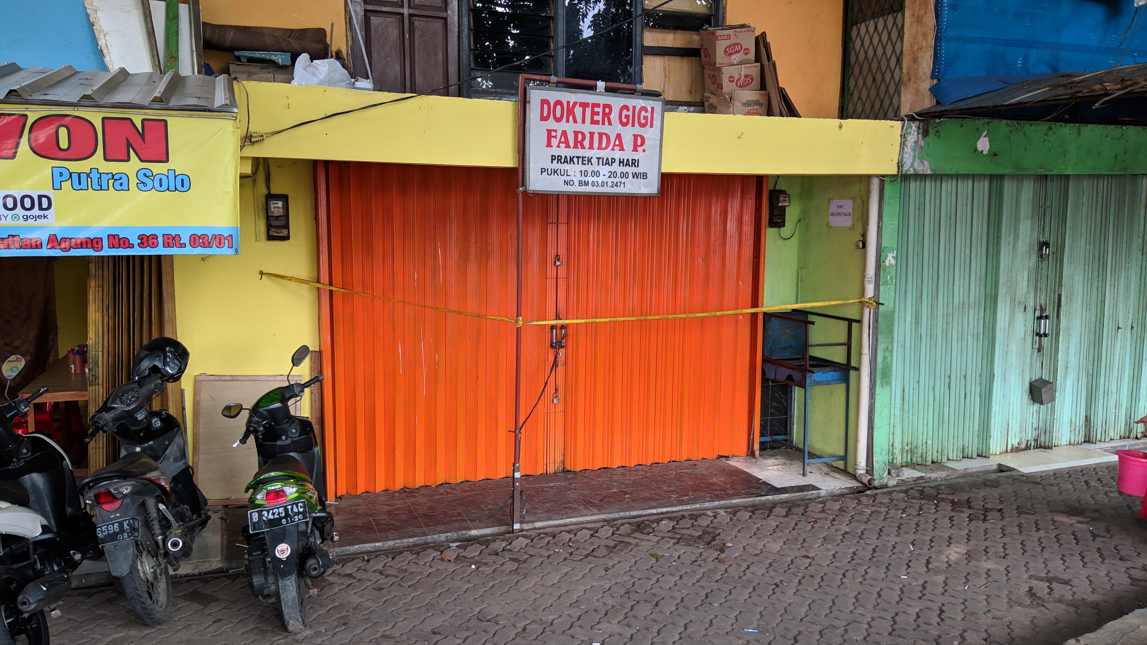 Lokasi kejadian di Jalan Sultan Agung Kp. Rawa Pasung RT 03/01 Kel. Kota Baru, Kec. Bekasi Barat, Kota Bekasi.