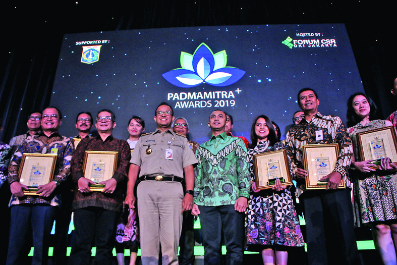 Malam penganugrahan Padmamitra+ Awards 2019, di Balai Kota Jakarta, Selasa (5/11).