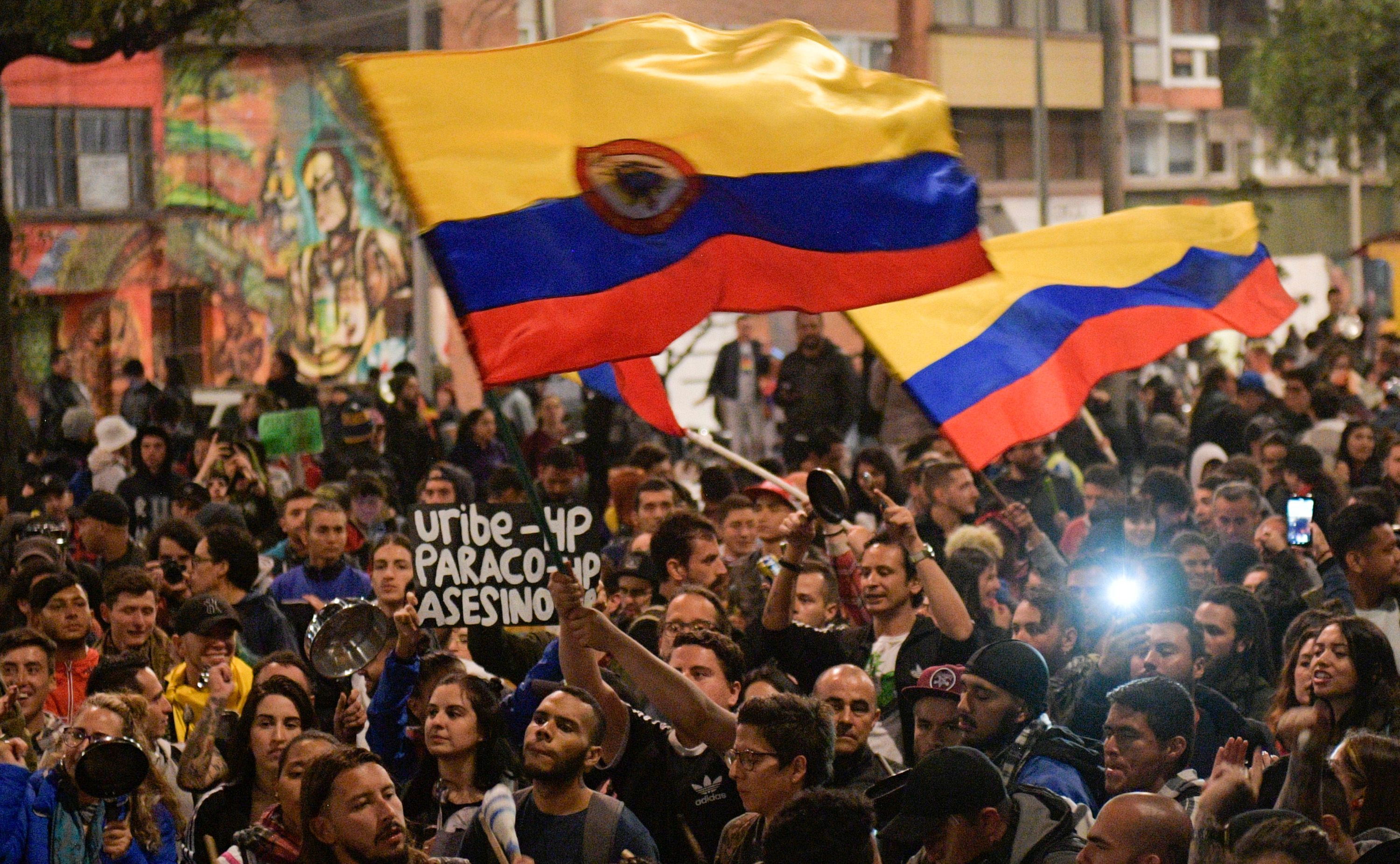 Aksi demonstrasi di Kolombia